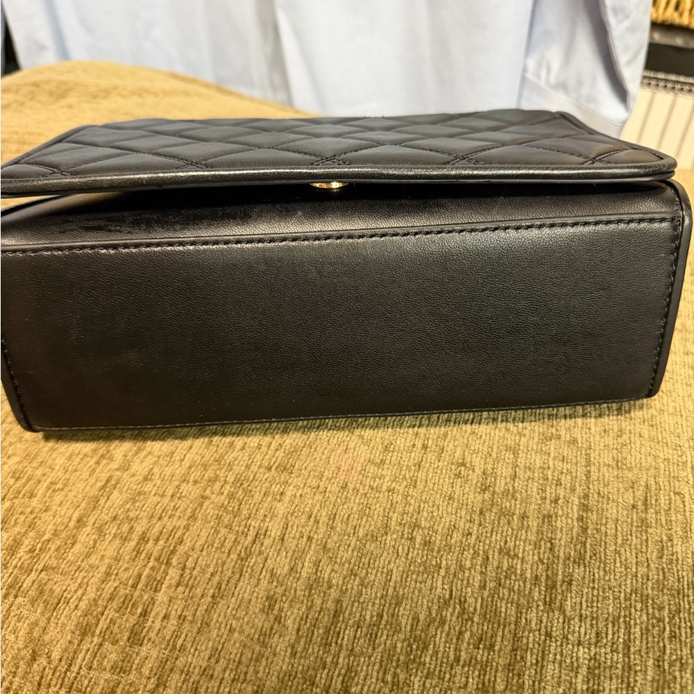 Tory Burch Black Quilted Shoulder Bag with Gold Accents - Picture 9 of 9